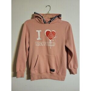 Black Pyramid Size XL Women Pullover Pink Hoodie Sweatshirt, Comfy, Cozy, Soft